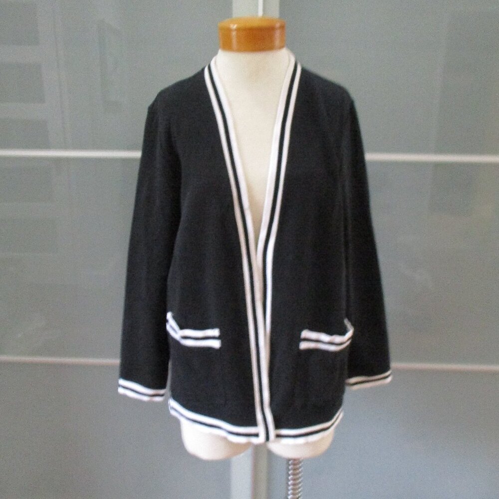 Isaac Mizrahi Live Open Front Long Sleeve Cardigan